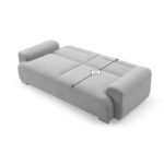 Kαναπές τριθέσιος Harmonious   μπουκλέ μπεζ 223.5x92x81εκ-PK074-000034 - Image 4