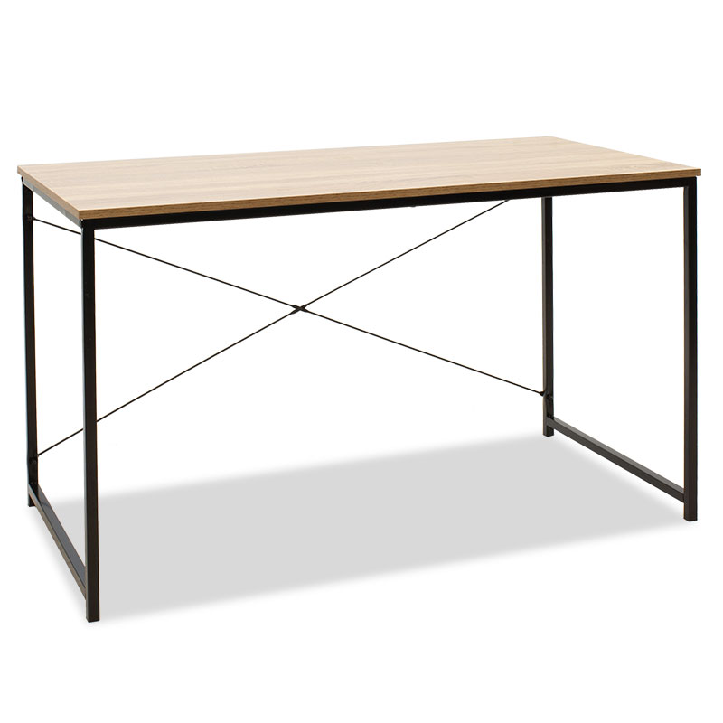 085-000004 Γραφείο εργασίας Ramon φυσικό-μαύρο 120x60,5x70εκ-PK085-000004 - Image 1