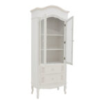 Βιτρίνα Pazlen Inart mdf σε λευκή αντικέ απόχρωση 74.5x39x190εκ-PK087-000007 - Image 2