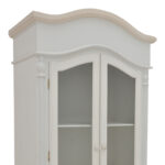 Βιτρίνα Pazlen Inart mdf σε λευκή αντικέ απόχρωση 74.5x39x190εκ-PK087-000007 - Image 3
