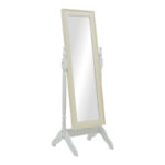 Καθρέπτης Malone Inart mdf σε λευκή αντικέ απόχρωση 55x50x160εκ-PK087-000012