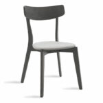 Καρέκλα Toto   γκρι ύφασμα-rubberwood ανθρακί πόδι-PK097-000012
