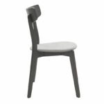 Καρέκλα Toto   γκρι ύφασμα-rubberwood ανθρακί πόδι-PK097-000012 - Image 3