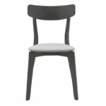 Καρέκλα Toto   γκρι ύφασμα-rubberwood ανθρακί πόδι-PK097-000012 - Image 4