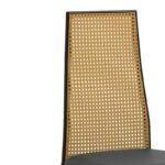 Καρέκλα Lasmipe Inart μαύρο-φυσικό pu-rattan 40x49x96εκ-PK115-003198 - Image 2