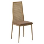 Καρέκλα Lasmipe Inart καφέ pu-rattan 40x49x96εκ-PK115-003199