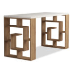 Γραφείο Labirent   χρώμα λευκό -φυσικό 140x60x75εκ-PK119-000806
