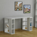 Γραφείο Colmar   χρώμα λευκό 140x60x75εκ-PK119-000837 - Image 2