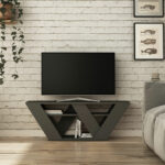 Έπιπλο τηλεόρασης Pipralla   ανθρακί 110x30x40εκ-PK119-000966 - Image 2