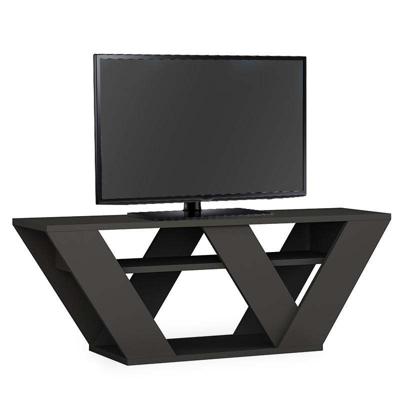 119-000966 Έπιπλο τηλεόρασης Pipralla ανθρακί 110x30x40εκ-PK119-000966 - Image 1