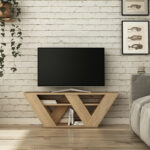 Έπιπλο τηλεόρασης Pipralla   φυσικό 110x30x40εκ-PK119-000968 - Image 2