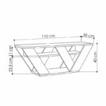 Έπιπλο τηλεόρασης Pipralla   λευκό 110x30x40εκ-PK119-001081 - Image 4
