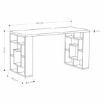 Γραφείο Labirent   χρώμα λευκό-καρυδί 140x60x75εκ-PK119-001157 - Image 3