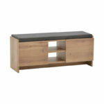 Έπιπλο εισόδου σκαμπό-παπουτσοθήκη Zulla   10 ζεύγων sonoma 110x37x46εκ-PK119-001182