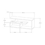Έπιπλο τηλεόρασης Waldo   λευκό μελαμίνης 100x29,5x40εκ-PK120-000172 - Image 4