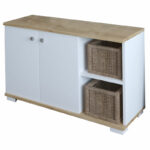 Έπιπλο εισόδου Deril   λευκό-sonoma 90x33x52.5εκ-PK120-000278