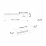 Έπιπλο τηλεόρασης Yubo   λευκό-φυσικό 167,6x35x43εκ-PK120-000359 - Image 4