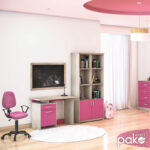Γραφείο εργασίας Looney   χρώμα castillo-ροζ 100x55x75εκ-PK123-000081 - Image 2
