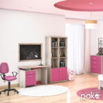 Βιβλιοθήκη παιδική σύνθετη Looney   χρώμα castillo-ροζ 80,5x36,5x183,5εκ-PK123-000083 - Image 2