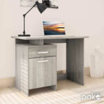 Γραφείο εργασίας Looney   χρώμα white wash 100x55x75εκ-PK123-000085 - Image 2