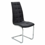 Καρέκλα Darrell   pu μαύρο-βάση χρωμίου 42x49x106εκ-PK127-000106