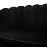 Καναπές 2θέσιος Daimon   βελούδο μαύρο 134x70x77εκ-PK128-000007 - Image 3