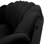 Καναπές 2θέσιος Daimon   βελούδο μαύρο 134x70x77εκ-PK128-000007 - Image 4