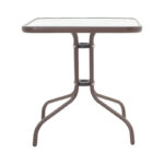 Tραπεζαρία Obbi-Watson   σετ 5τεμ καφέ μέταλλο-pe rattan 80x80x70εκ-PK130-000084 - Image 3