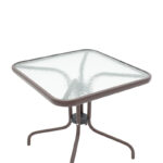 Tραπεζαρία Obbi-Watson   σετ 5τεμ καφέ μέταλλο-pe rattan 80x80x70εκ-PK130-000084 - Image 4