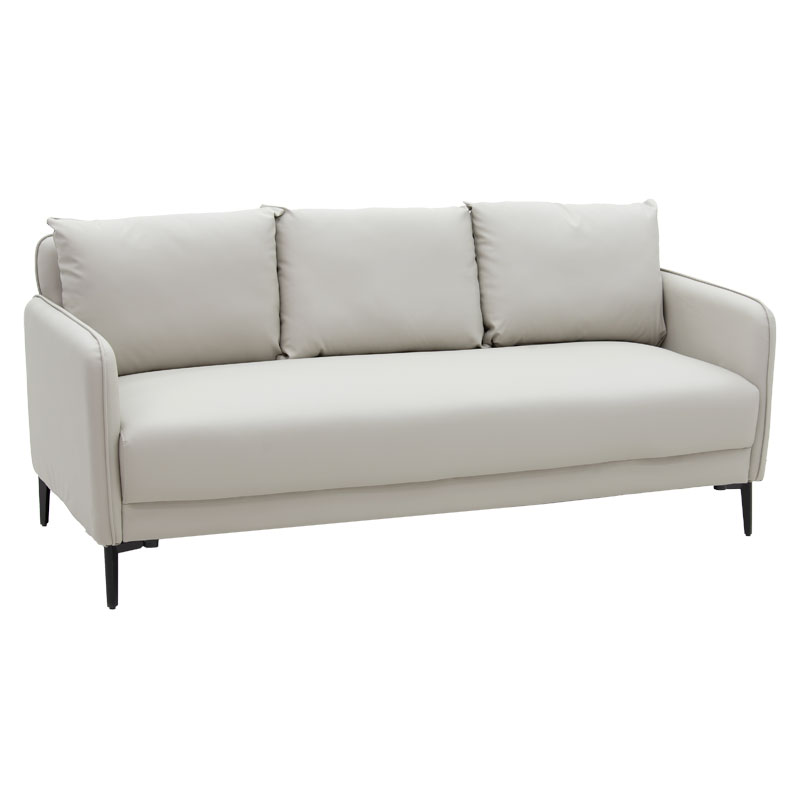 132-000028 Καναπές 3θέσιος Nemy PU γκρι 178x80x75εκ-PK132-000028 - Image 1