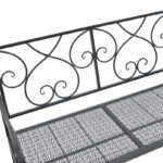 Παγκάκι Cazpo   μέταλλο σε μαύρη απόχρωση 114x45x90εκ-PK137-000009 - Image 4