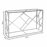 Κονσόλα Tabar   ατσάλι χρυσό-γυαλί 8mm μαύρο 120x40x78εκ-PK138-000001 - Image 4