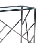 Κονσόλα Mabs   ατσάλι ασημί-γυαλί 8mm 120x40x78εκ-PK138-000004 - Image 2