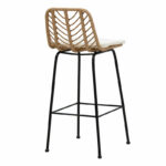 Σκαμπό μπαρ Naoki   pe rattan φυσικό-μαύρο πόδι 45x56x108εκ-PK140-000043 - Image 3