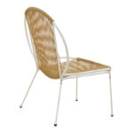 Καρέκλα Dapper   λευκό μέταλλο-pe φυσικό 64.5x74.5x76εκ-PK152-000043 - Image 2