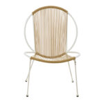 Καρέκλα Dapper   λευκό μέταλλο-pe φυσικό 64.5x74.5x76εκ-PK152-000043 - Image 4