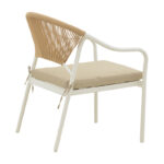 Σαλόνι Bonanza   σετ 4τμχ rattan μπεζ-αλουμίνιο λευκό-PK152-000056 - Image 4