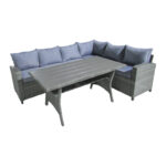 Σαλόνι Flashy   σετ 3τμχ ύφασμα ανθρακί-rattan ανθρακί-PK152-000061 - Image 2
