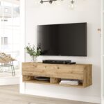 Έπιπλο Τηλεόρασης ArteLibre BEXLEY Πεύκο Μοριοσανίδα 100x31.6x29.6cm-AR15350043 - Image 2