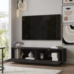 Έπιπλο Τηλεόρασης ArteLibre BRENT Μαύρο Μοριοσανίδα 140x35.5x38.2cm-AR15350046 - Image 3