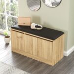 Έπιπλο Εισόδου ArteLibre CROFTON Φυσικό Μοριοσανίδα 89.6x35.5x45.8cm-AR15350110 - Image 2