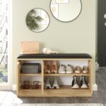 Έπιπλο Εισόδου ArteLibre CROFTON Φυσικό Μοριοσανίδα 89.6x35.5x45.8cm-AR15350110 - Image 3