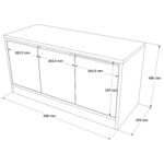 Έπιπλο Εισόδου ArteLibre CROFTON Φυσικό Μοριοσανίδα 89.6x35.5x45.8cm-AR15350110 - Image 5
