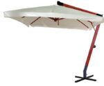 Γωνιακή Τετράγωνη Ομπρέλα 300 x 300cm ,Με Ξύλινο Κορμό-L155521