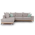 Γωνιακός καναπές δεξιά γωνία Luxury II   ύφασμα elephant-ciel 290x235x95εκ-PK168-000014 - Image 2