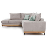Γωνιακός καναπές δεξιά γωνία Luxury II   ύφασμα elephant-ciel 290x235x95εκ-PK168-000014 - Image 3
