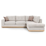 Γωνιακός καναπές αριστερή γωνία Boston   ύφασμα cream-mocha 280x225x90εκ-PK168-000019 - Image 2
