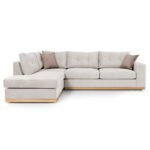 Γωνιακός καναπές δεξιά γωνία Boston   ύφασμα cream-mocha 280x225x90εκ-PK168-000020 - Image 2