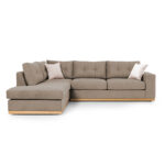 Γωνιακός καναπές δεξιά γωνία Boston   ύφασμα mocha-cream 280x225x90εκ-PK168-000024 - Image 2