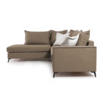 Γωνιακός καναπές δεξιά γωνία Romantic   ύφασμα mocha-cream 290x235x95εκ-PK168-000028 - Image 3